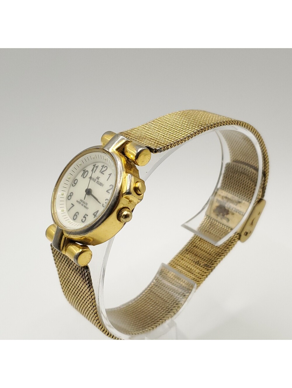 Anne Klein Instalite Gold Tone Womens Watch 25mm New Battery Please Read - Picture 3 of 14